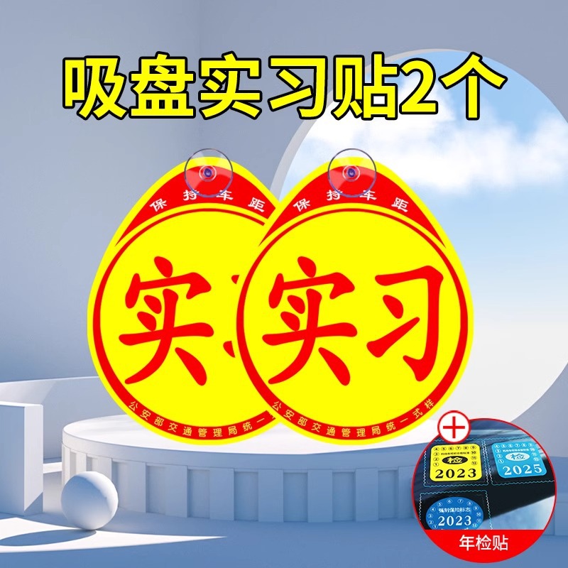 Suction Cup Practice Sticker * 2 Annual Inspection Stickers