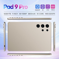 Tablette Enfant Dropshipping Pad 15 Pro Écran Capacitif 11 Pouces Réseau Complet 4G/5G/GSM Quad Core MTK 16+1 To Android 15 Wi-Fi
