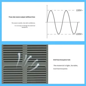 600W Portable Solar Power Station Outdoor <b>Camping</b> Car Backup Energy <b>Storage</b> <b>Box</b> 600W Pure Sine Wave Power Supply 600W - Product Image 3