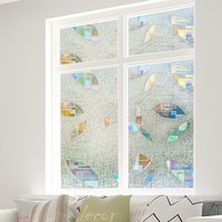 Wohndekor Strukturierte Milchglasfolie, Klebefreie Statische Sichtschutz-Glasfolie, Abnehmbare Dekorative Fensterfolie