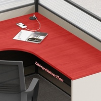 Ensemble bureau et chaise pour employé, poste de travail de bureau mobile en forme de bande avec cloison et bureau informatique pour personnel