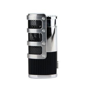 2025 nouveau design trois flammes métal rechargeable coupe-vent triple allume-cigare pas cher avec poinçon - Product Image 6