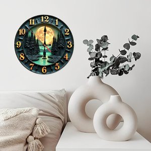 Horloge murale en bois 25x25cm avec une <span class=keywords><strong>phrase</strong></span> amusante ou à double sens pour une cuisine - Product Image 4
