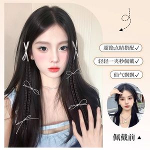 Ballet Style Two Strand <b>Braid</b> Hair Extensions With Ribbons And Clips For Women Long Braided Ponytail Hair <b>Accessories</b> - Product Image 5