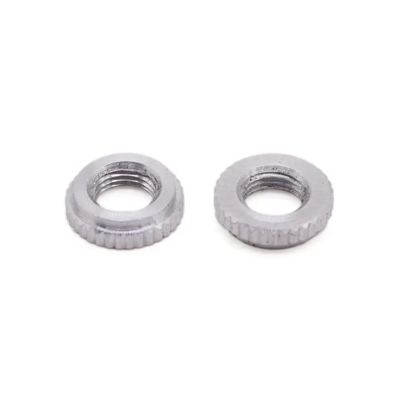 High Quality Durable Customized Aluminum CNC Milling Parts Knurled Nuts Thumb Nuts with Internal Thread Processing Drilling Type