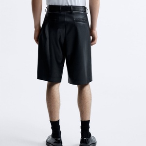 Pantalones Cortos de Piel Sintética para Hombre, de Alta Calidad, Corte Holgado, Marca de Moda al por Mayor - Product Image 3