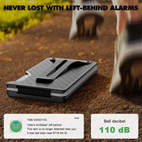 Monedero con Bloqueo RFID, Tarjetero de Aluminio y Cuero con Compartimento para AirTag, Rastreable
