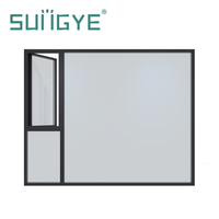 Fenêtre à battant moderne SUNGYE en aluminium à rupture de pont thermique, verre isolant Low-E, insonorisée pour maison, villa, résidence