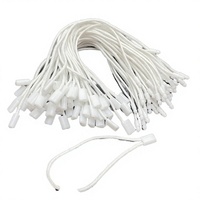 Cordon d'étiquetage en plastique réutilisable et écologique avec étiquette noire épaisse cirée pour vêtements, sacs, chaussures et articles à fermeture