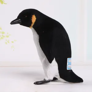 도매 주문 고품질 아마존 OEM/ODM 선물은 귀여운 견면 벨벳 장난감 검정 Penguin 을 채웠다