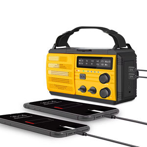 Radio d'urgence portable, chargeur solaire, radio solaire pour tremblements de terre, générateur à manivelle, lampe torche - Product Image 4