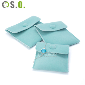 Pochette de rangement pour bijoux en velours, enveloppe personnalisée avec logo, sac d'emballage en carton pour colliers et boucles d'oreilles - Product Image 2