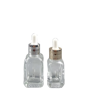 ขวดแก้วหยดสำหรับครีมบำรุงรอบดวงตา ขนาด 5 มล. 10 มล. 15 มล. 30 มล. 50 มล. 100 มล. ดีไซน์ทรงเหลี่ยม สำหรับผลิตภัณฑ์ OEM - Product Image 1