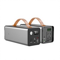 Alimentation électrique mobile d'extérieur 220V grande capacité 200W pour marché nocturne, camping, compatible ordinateur portable avec éclairage