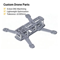 Pièces en acier inoxydable usinées CNC de précision professionnelle 3/4/5 axes et usinées par électroérosion à fil pour drones de course FPV avec OEM personnalisé