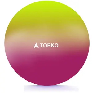 TOPKO anti burst exercise customized colors 2 colors pvc inflatable 55cm gym balls with logo