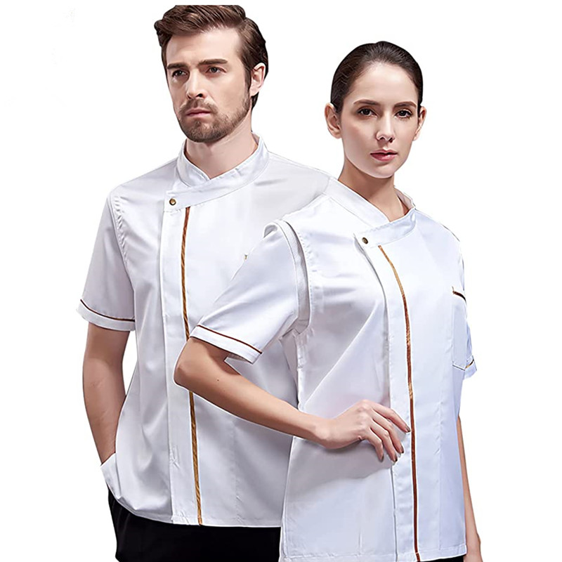 Unisex Short Sleeve Chef Jacket with Chef Uniform for Restaurant