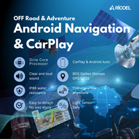 RICOEL Dispositivo de Navegación GPS Portátil con Sistema Operativo Android, Pantalla Desmontable de 7 Pulgadas Legible Bajo la Luz Solar, Resistente al Agua, Compatible con Android Auto y CarPlay para Motocicleta