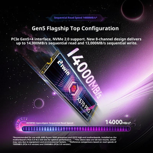 Baiwei X570 Pro 1TB 2TB 4TB Solid State Drive 1t M.2 NVMe PCIe 5.0 M2 SSD Desktop 4tb - Product Image 3