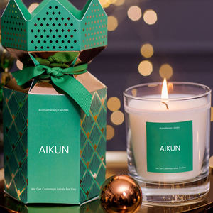 AIKUN Velas Perfumadas de Vidrio de Cera de Soja Personalizadas Premium Lujo Navidad Pascua Decoración Barras Bajo Precio Acción de Gracias Diwali - Product Image 5