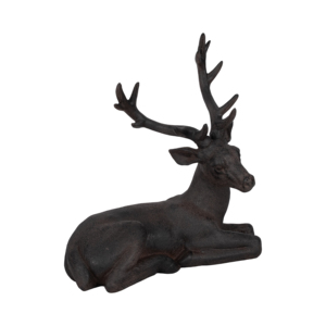 Scultura Decorativa in Resina di Cervo Seduto, Statuetta per Arredamento Casa, Ufficio, Bagno e Soggiorno - Product Image 2