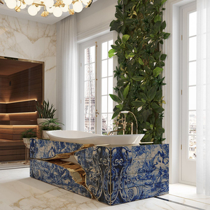 Baignoire autoportante de luxe, design moderne, peinte à la main, en acier inoxydable, pour villa et manoir, <span class=keywords><strong>bain</strong></span> d'exception - Product Image 2