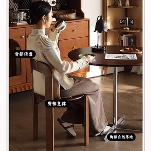 Silla de Comedor de Madera Maciza SM Apilable, Estilo Chino Moderno, Silla Ray para Uso Doméstico - Product Image 4