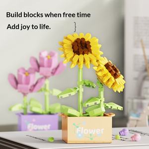 Bloques <span class=keywords><strong>de</strong></span> Plástico ABS Compatibles, Serie <span class=keywords><strong>de</strong></span> Rosas <span class=keywords><strong>de</strong></span> <span class=keywords><strong>Flores</strong></span> Inmortales en Maceta, Adornos Ensamblables, Juguete <span class=keywords><strong>de</strong></span> Construcción - Product Image 4