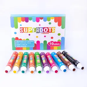 Kids Art Dot Paint Markers Easy Washable Safe Inks Watercolor Magic Paint Art Markers Coloring Pens for Kids Drawing