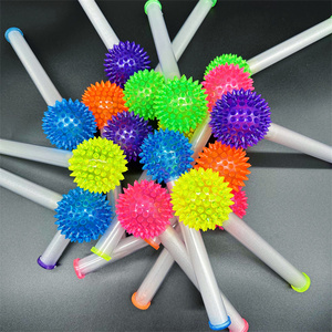 Bâton lumineux LED HAPU 65 mm à boule unique en TPR, baguette de météore, cadeau pour enfants et adolescents, accessoires de concert et de cheering - Product Image 4