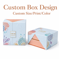 Caja de Regalo de Papel Rígido de Doble Cara con Tapa Abatible, Hecha con Materiales Reciclados, Impresión Exquisita, Empaque de Lujo para Cosméticos y Cuidado de la Piel
