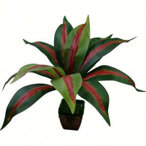 Plante artificielle Aglaonema attrayante avec des feuilles éclatantes pour balcon d'appartement et verdure de bureau - Product Image 3