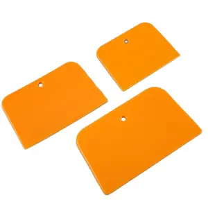 3pcs plástico massa raspador silicone cozimento tampa plástica para raspador tigela cartão 5 3/4 "x 3 3/4" flexível raspador