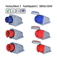 Connecteur de prise de surface à 3, 4 ou 5 broches, résistant aux températures extrêmes, ignifuge, IP67, populaire pour les équipements électriques