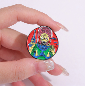 <span class=keywords><strong>Pin</strong></span> de esmalte de película de ciencia ficción Alien, Broches y insignias de solapa de Mars Attacks, <span class=keywords><strong>Pin</strong></span> de dibujos animados de Brain the Martians, Joyería gótica punk - Product Image 3
