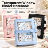 Carnet Mini Kawaii Mignon Personnalisable avec 6 Anneaux, Reliure Rechargeable, Agenda pour l'École et le Bureau, Couverture en PU, Vente en Gros
