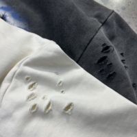 T-shirts surdimensionnés vintage pour hommes, streetwear, poids lourd, logo coupé, 100% coton, design ample et délavé