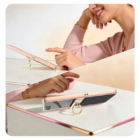 Étui en cuir PU pour Samsung Galaxy Z Flip 6 7 8 avec protection d'écran en verre trempé matelassé diamant et support de charnière
