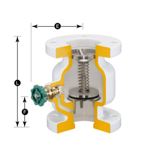 Válvula Ishizaki Chuck SM-115-400 de Doble Acción Tipo Clip para Ácidos y Álcalis, Uso en Baja Temperatura - Product Image 1