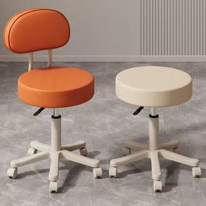Hot Selling Custom Durable Metal Barber <b>Stool</b> Chair 360 Degree Swivel/Reclining/Height Adjustable Leather Seat for Beauty Salon - Product Image 4