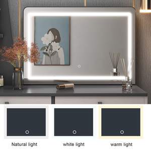 Wholesale Modern European Bedroom Adjustable Touch Light Screen LED Mirror Drawers Makeup <strong>Dressing</strong> <strong>Table</strong> Vanity Desk for Makeup - Product Image 5
