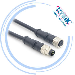 Kabel Ekstensi M8 6 Pin Female Double Ended PUR Hitam - Product Image 5