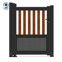 Portail d'intimité en aluminium, clôture moderne à persiennes, porte de jardin extérieure, portail d'entrée de villa résidentielle