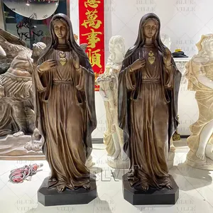 BLVE Spot Goods Classic Metal Christian Religious Statues Catholic Life Size Virgin Mary Bronze Statue Sculpture