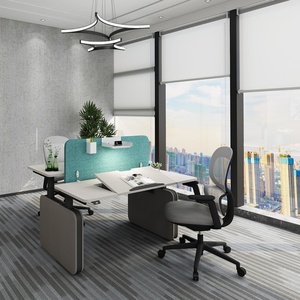 Modern 4-6 Person Standing <b>Workstation</b> Electric Height Adjustable Office Furniture for Home or Office Use - Product Image 2