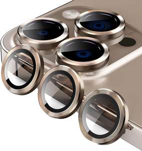 Protector de lujo para lente de cámara para iPhone 16 15 14 13 12 11 Pro Max, Protector de lente trasera de vidrio para cámara Corning - Product Image 3