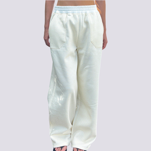 Pantalon de survêtement décontracté à rayures pour femme, grande taille, coupe large, idéal pour l'été - Product Image 1