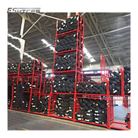 Support de pneu de stockage de palettes mobile personnalisé en métal empilable robuste