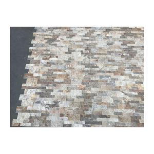 Otoño Scabos travertino Split Face Ledger Panel para pared chimenea decorativa decoración del hogar diseño de lujo tamaño personalizado al por mayor - Product Image 5