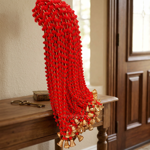 Handcrafted Pompom Strings With Bell for Christmas Diwali <b>Decoration</b> Celling <b>Decoration</b> Strings <b>Wall</b> <b>Decoration</b> - Product Image 1